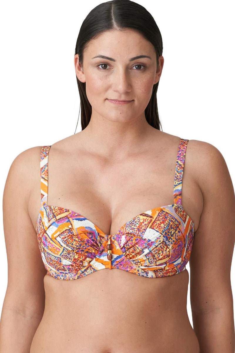 PrimaDonna Swim Navalato Padded Balcony Bikini Top, Summer Sunset ( 4011316 )