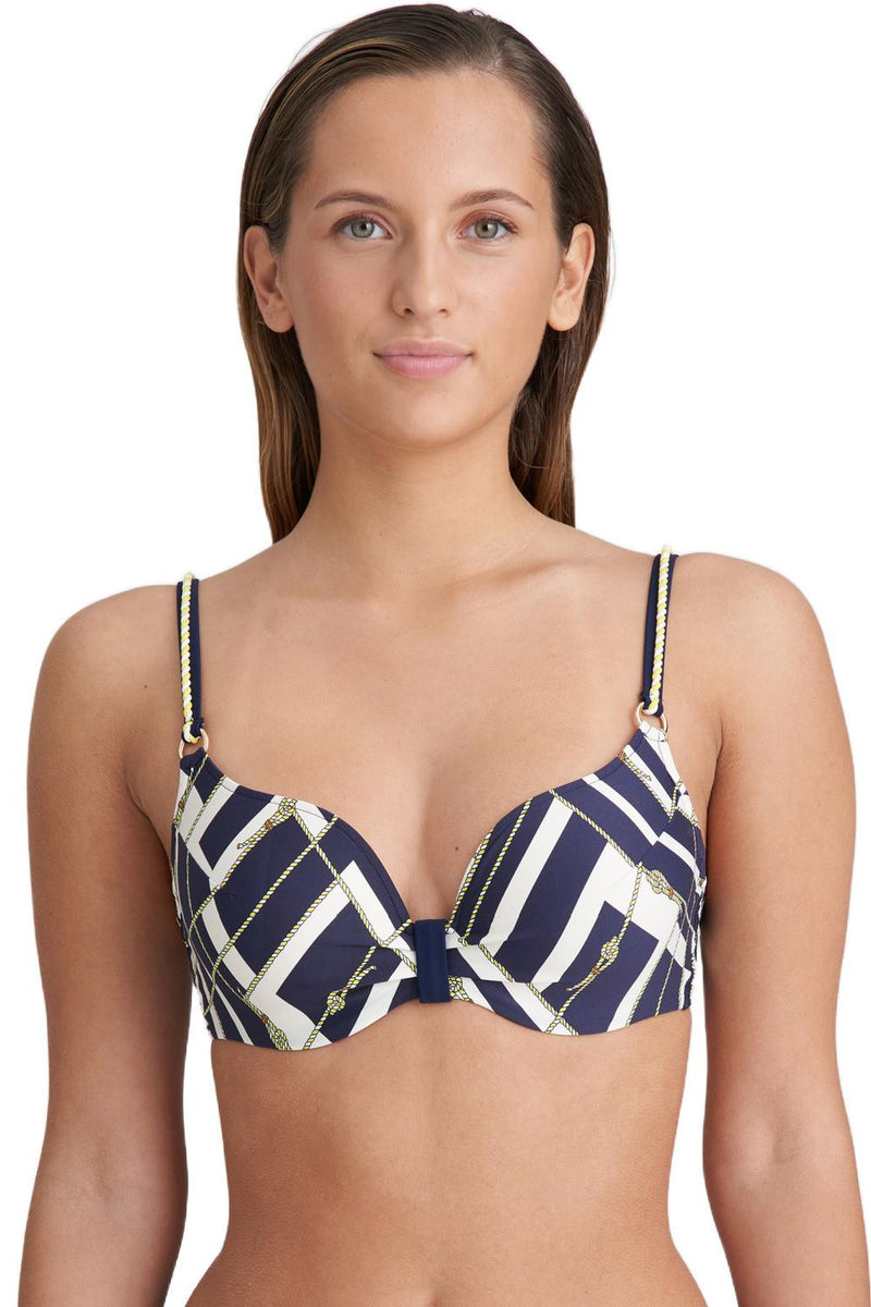 Marie Jo Swim Saranji Heart Shaped Padded Bikini Top, Majestic Blue (1006616)