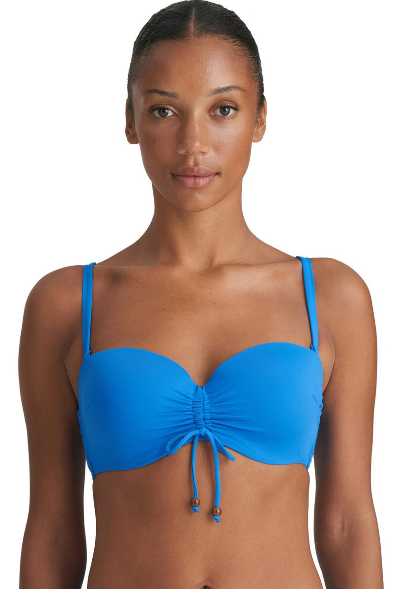 Marie Jo Swim Flidais Padded Strapless Bikini Top, Blue Mistral ( 1007218 )