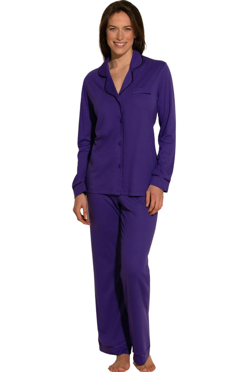 Cosabella Bella L/S Top & Pant Pajama Set, Violet (AMORE9644)