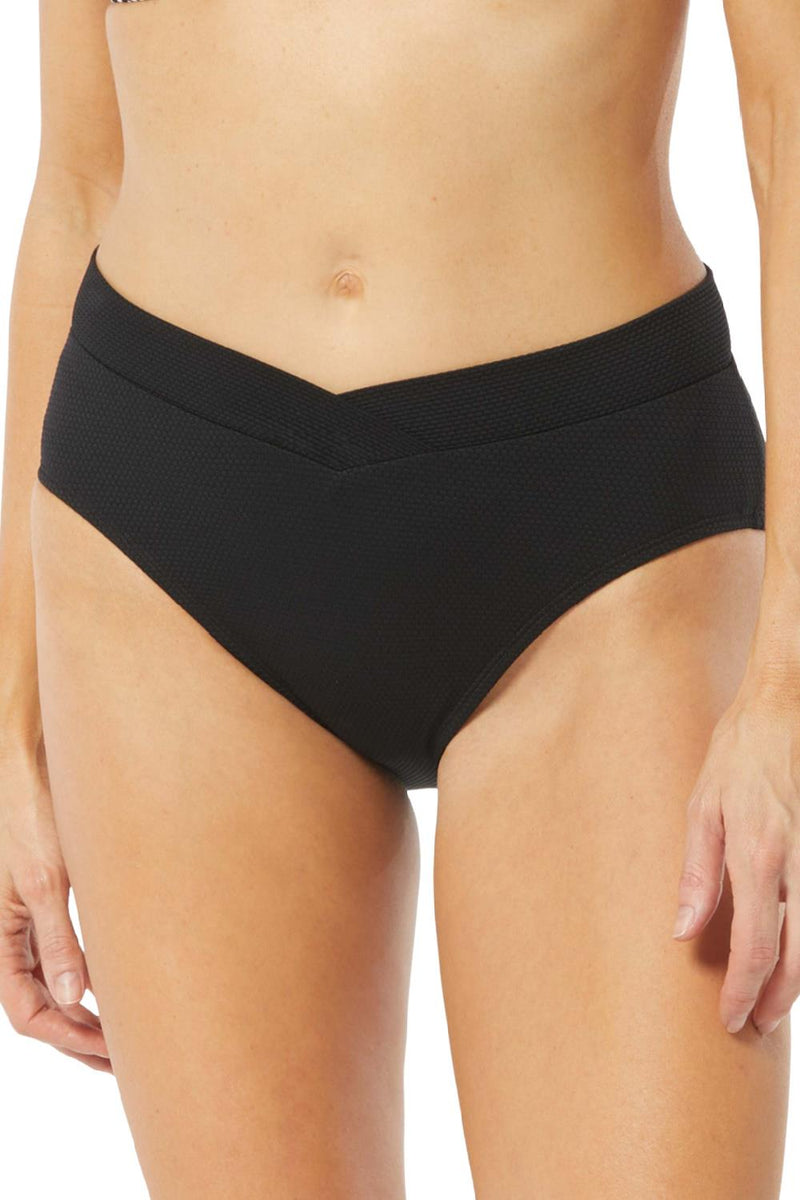 Beach House Pique Solids Letty Crossover Swim Bottom H51581 Black