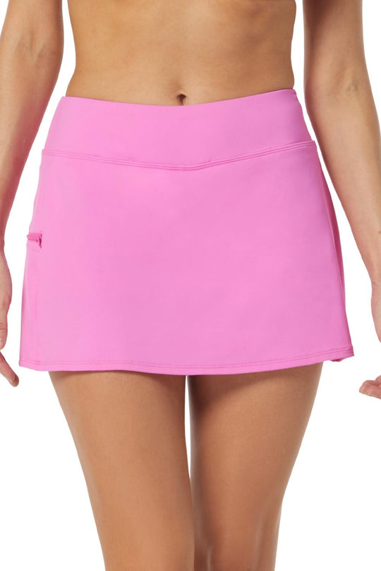 Beach House Emma Pull-On Swim Skort, Bright Peony (H58371)