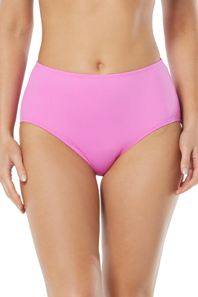 Beach House Chloe High Waisted Bikini Bottom, Bright Peony (H58433)