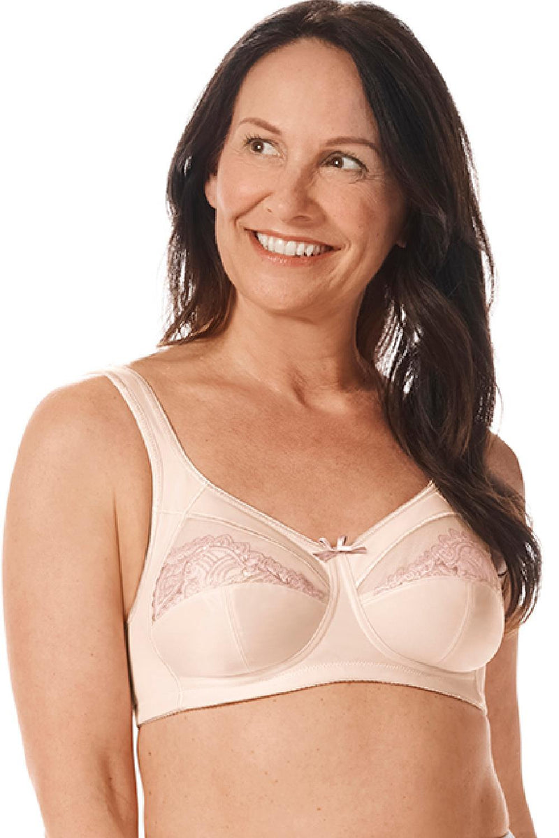 Amoena Isadora Wire-Free Mastectomy Soft Bra, Light Rose/Mauve (44908)