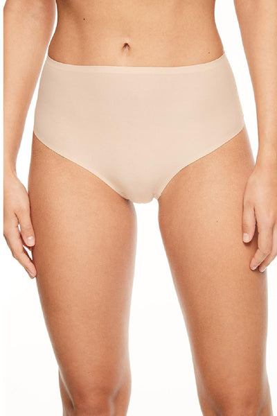 Chantelle Soft Stretch High Waist One Sized Thong, Latte (C1069)