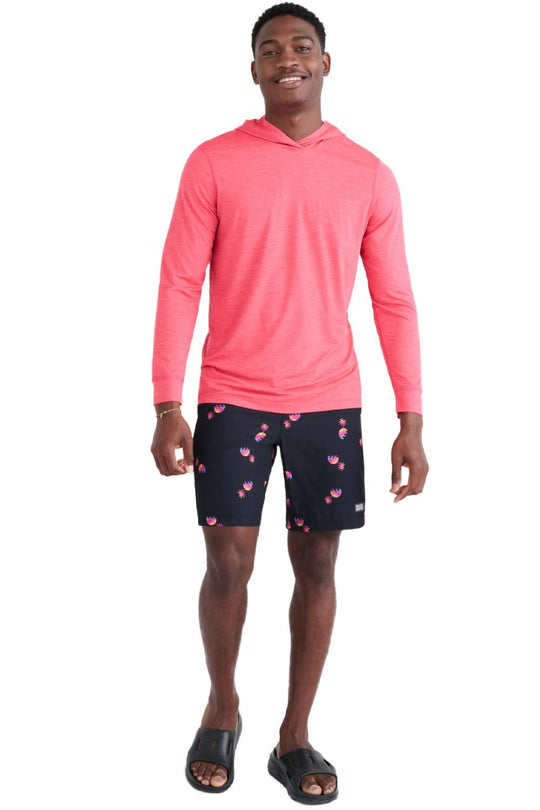 SAXX Droptemp All Day Cooling Hoodie SXLH45-RSH (Dark Rose Heather)