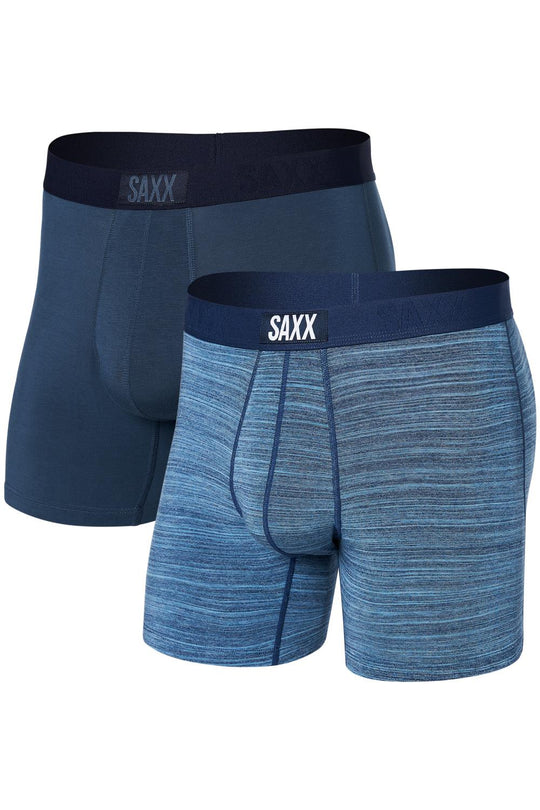 SAXX Vibe Boxer Brief 2 Pack SXPP2V-SHV (Spacedye Heather/Navy)
