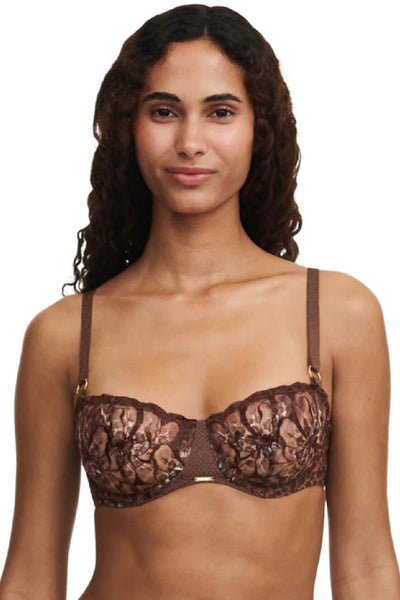 Chantelle Fleurs Demi Bra, Leopard (C12M5)