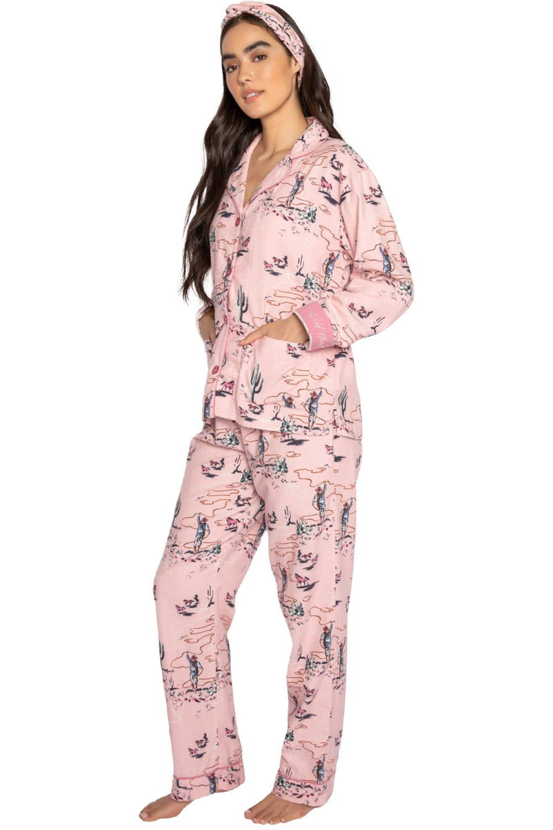 PJ Salvage Flannels PJ Set RKFLPJ Pink Mist