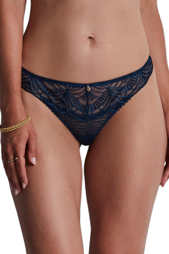 Aubade Ethnic Vibes Thong, Dark Cyan (2B26)
