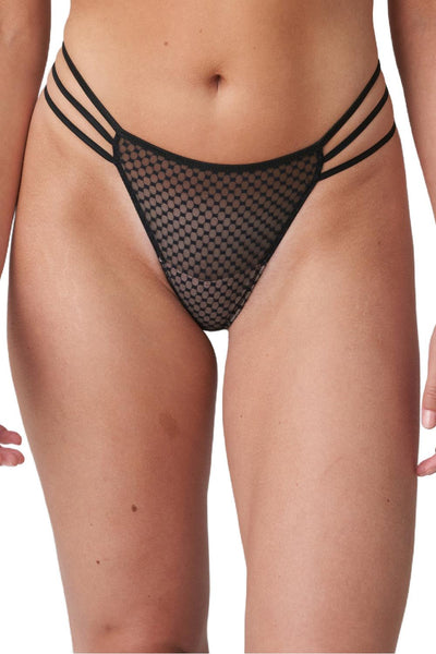 PrimaDonna Twist Glass Beach Thong, Black (0642352)