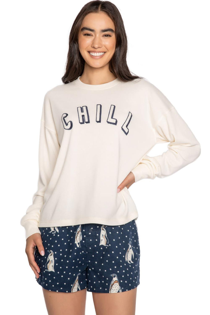 PJ Salvage Flannels Long Sleeve Top, Stone (RKFLLS)