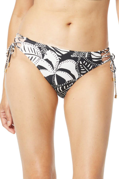 Coco Reef Midnight Jungle Engage Side Tie Bikini Bottom, Cast-Black (U6A537)