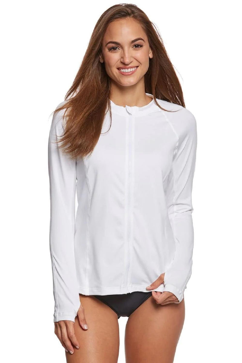 Gabar Long Sleeve Plus Swim Shirt G6C502P White