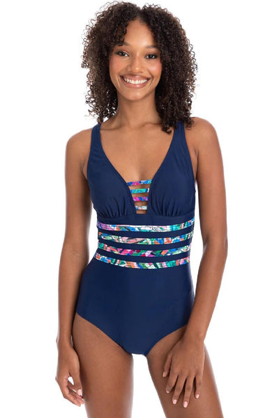 Togs Ravenna V-Neck Binding One Piece Swimsuit PR11TH