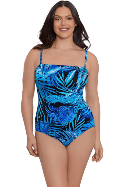 Longitude Jungle Boogie Side Shirred Bandeau Swimsuit L240466