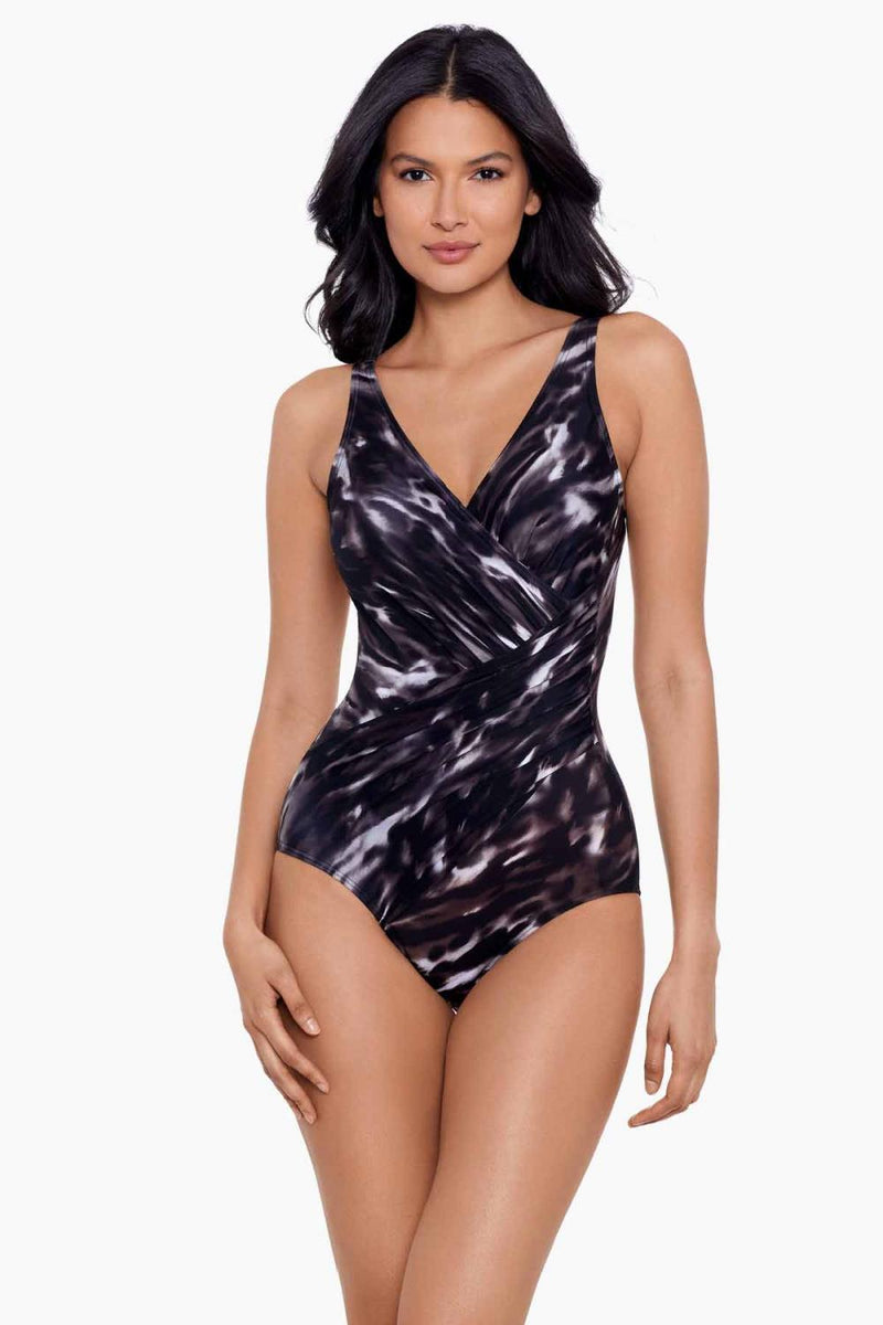 Miraclesuit Tempest Oceanus Swimsuit 6559688 Brown Multi