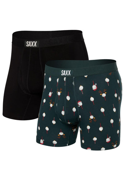 SAXX Ultra Boxer 2 Pack SXPP2U-CHT (Christmas Tee/Black)