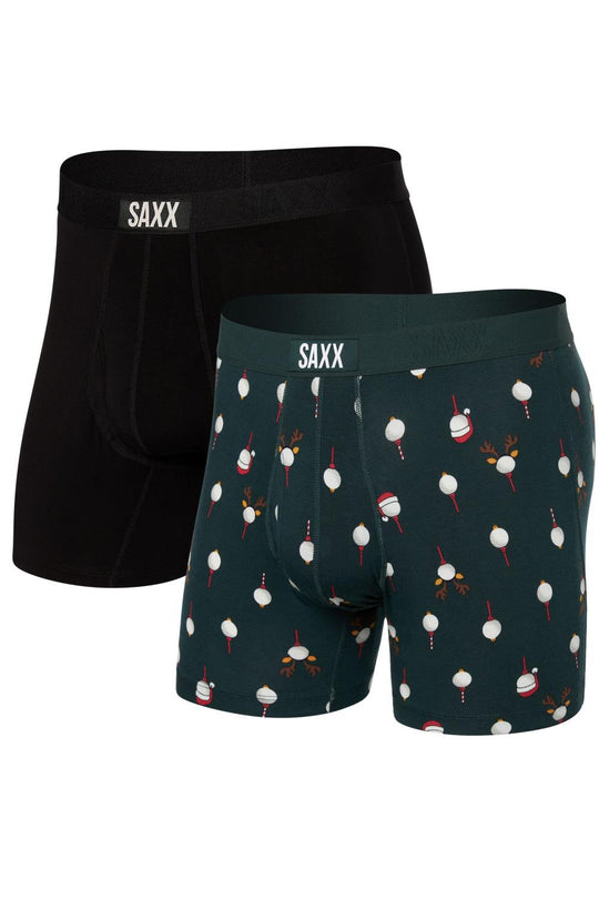 SAXX Ultra Boxer 2 Pack SXPP2U-CHT (Christmas Tee/Black)