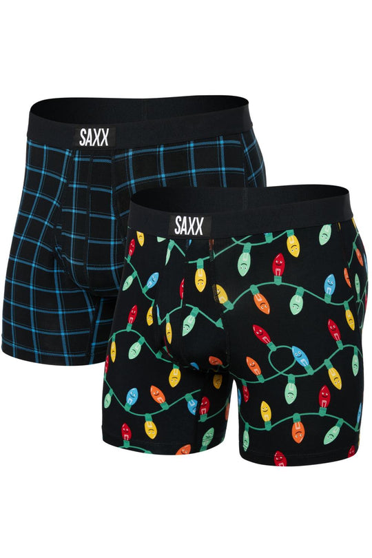 SAXX Ultra Boxer Brief 2 Pack SXPP2U-GWW (Getta Watt/Windowpane)