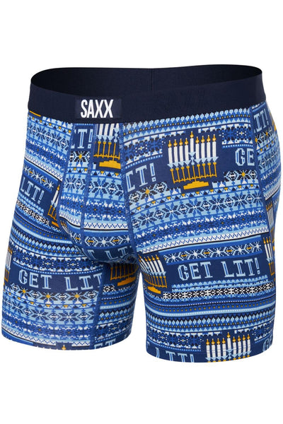 SAXX Vibe Boxer Brief SXBM35-HNK (Hannukah Sweater-Navy)