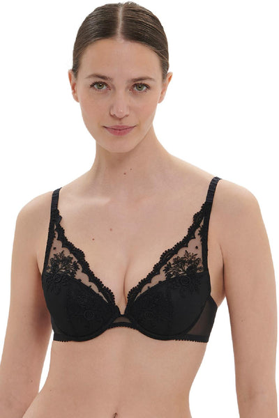Simone Perele Intrigue Triangle Push-Up Bra, Black (1E2347)
