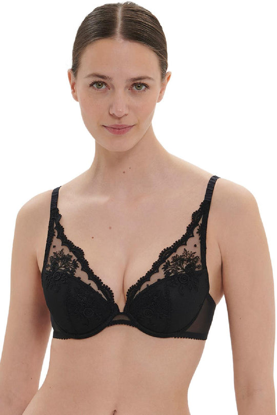Simone Perele Intrigue Triangle Push-Up Bra, Black (1E2347)