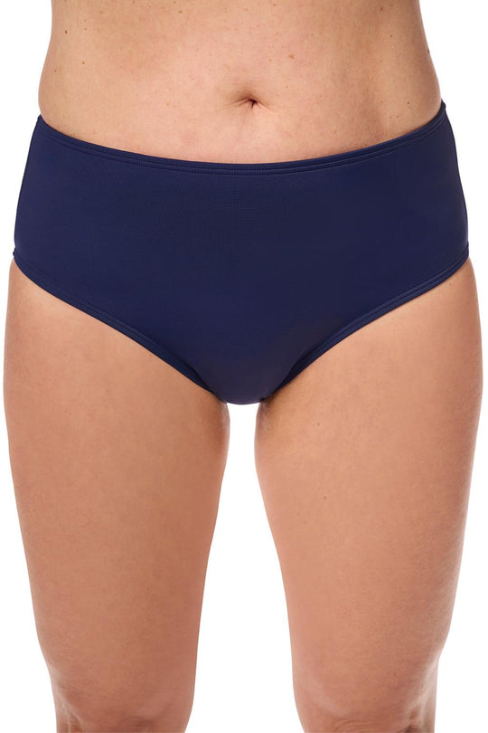 Amoena Thassos Medium Height Swim Bikini Briefs, Navy (71744)