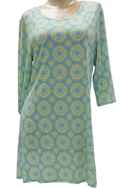 Cool Girl Blue Bells & Bliss 3/4 Sleeve Night Shirt, Blue Burst (C225203)