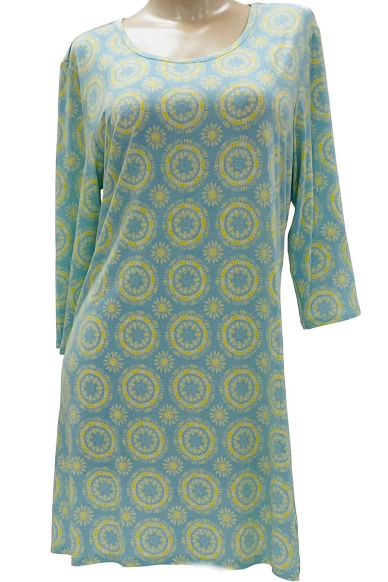Cool Girl Blue Bells & Bliss 3/4 Sleeve Night Shirt, Blue Burst (C225203)