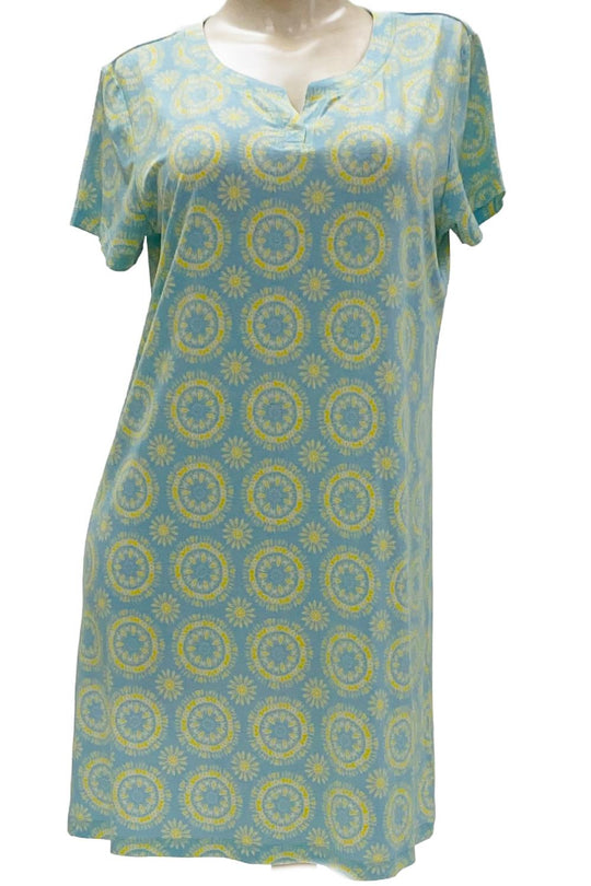 Cool Girl Blue Bells & Bliss Short Sleeve Night Shirt, Blue Burst (C225200)