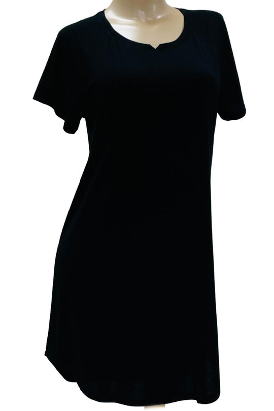 Cool Girl Midnight Majesty Short Sleeve Sleepshirt, Black (C325200)