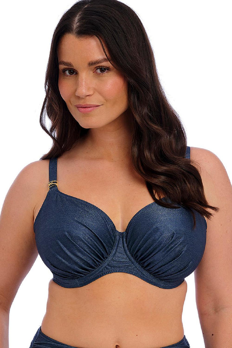 Fantasie Paros Coast Gathered Full Cup Bikini Top, Midnight Sparkle (FS506101)
