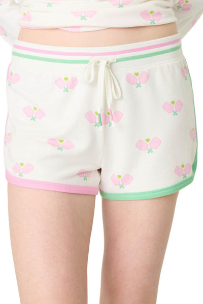 PJ Salvage Peachy Party Pickleball Shorts, Ivory (RSPPS1-SP25)