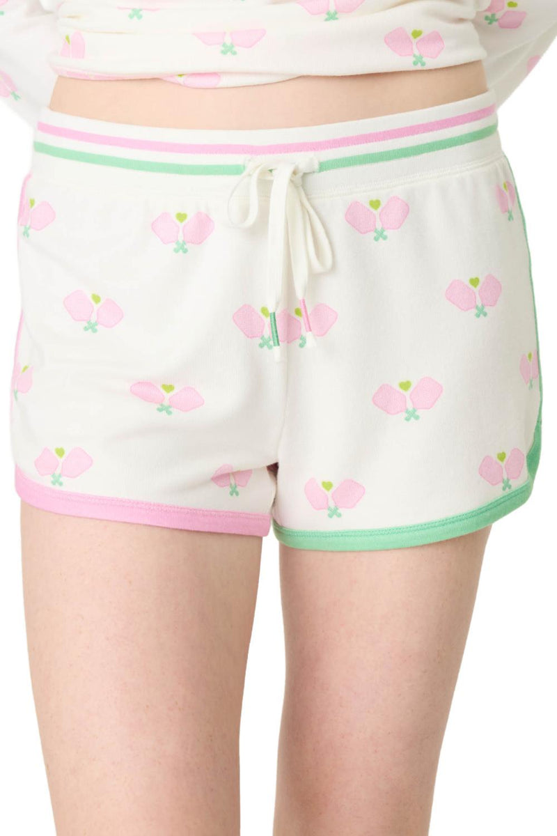 PJ Salvage Peachy Party Pickleball Shorts, Ivory (RSPPS1-SP25)