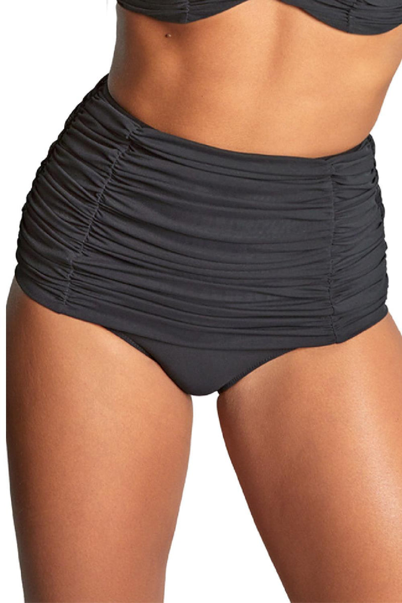 Panache Swim Margot High Waist Bikini Bottoms, Black (SW1969)