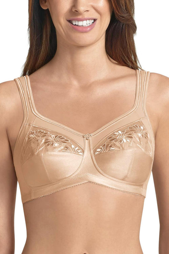 Anita Safina Embroidered Wireless Mastectomy Bra, Skin (5349X)