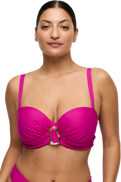 PrimaDonna Uvita Swim Padded Bandeau Bikini, Magenta (4013517)