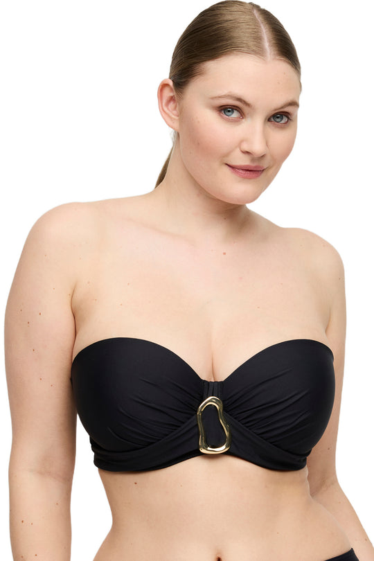 PrimaDonna Swim Uvita Strapledd Padded Bikini Top, Black (4013517)