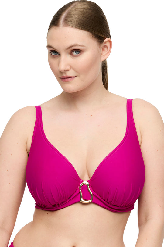 PrimaDonna Uvita Swim Padded Plunge Bikini, Magenta (4013519)