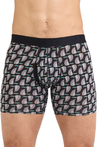 SAXX DropTemp® Cooling Cotton Boxer SXBB86F-FPB (Flight Pattern-Black)