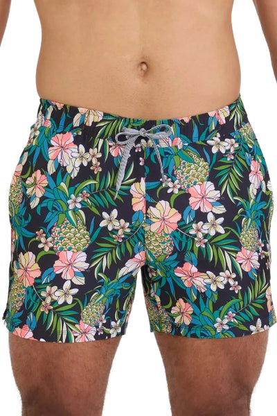 SAXX Oh Buoy 5" Swim Shorts SXSW03L-PFB (Pineapple Field-Black)