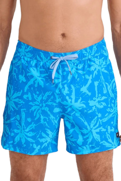 SAXX Oh Buoy 5" Swim Shorts SXSW03L-SPP (Splash Palm-Bold Blue)