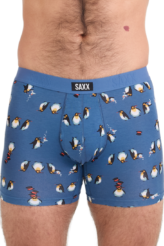 SAXX Vibe Dropstop Xtra Boxer Brief SXVX24F-BTA (Black Tie Affair-Blue Horizon)
