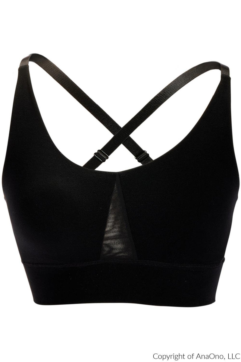 AnaOno Leslie Mastectomy Leisure Bra, Black (AO-027)