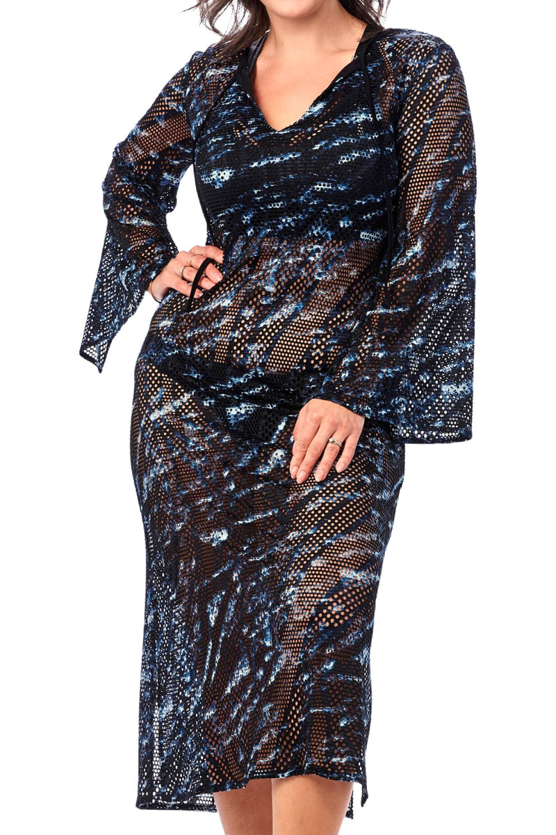 Rapz Crochet Dress 4346  Blue Multi