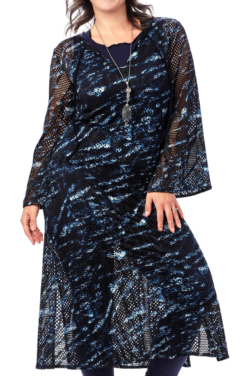Rapz Crochet Dress,  Blue Multi (4346)