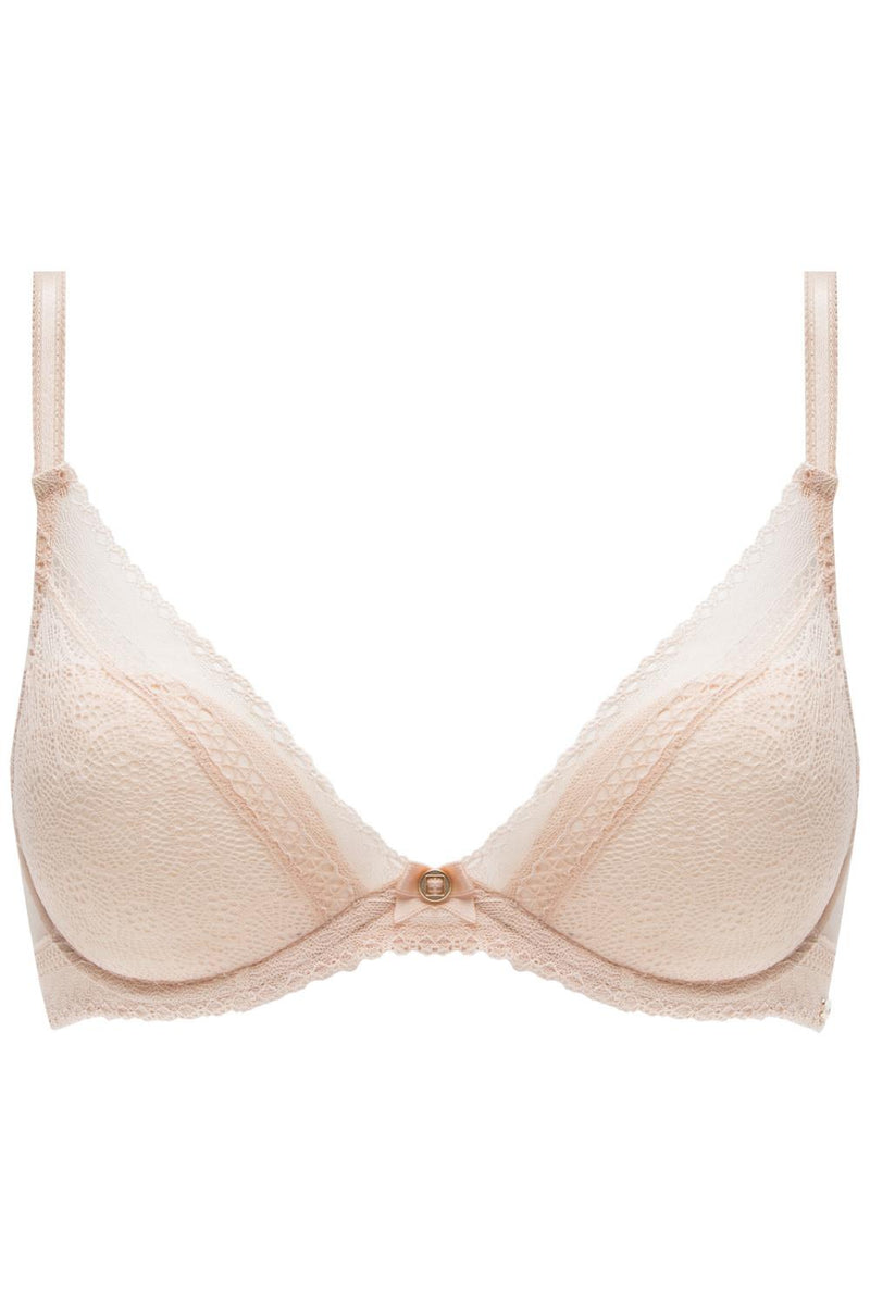 Chantelle Festivité Lace Plunge Bra C3682 Golden Beige