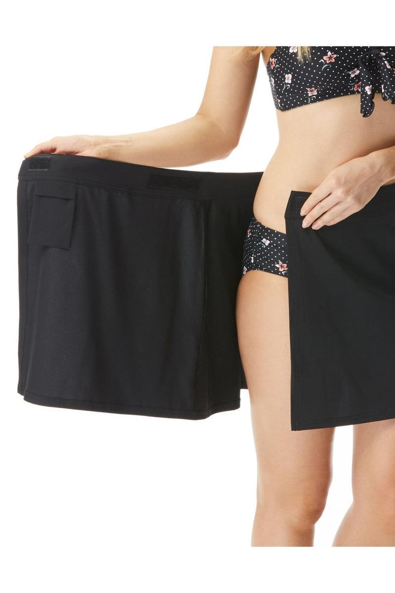 Beach House Kendra Cover Up Skirt, Black (H58749)