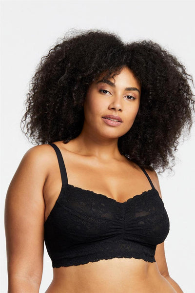 Montelle Cup-Sized Lace Bralette, Black (9334)